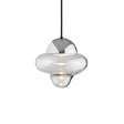 Nutty Clear pendant light, clear/chrome • Design by Us