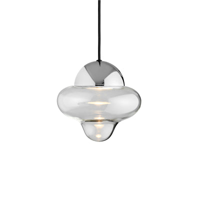 Nutty Clear pendant light, clear/chrome • Design by Us