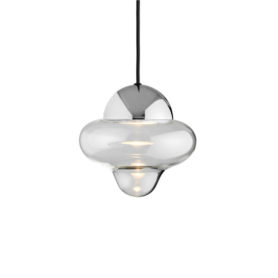 Nutty Clear pendant light, clear/chrome • Design by Us