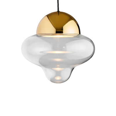 Nutty XL Clear pendant light, clear/gold • Design by Us