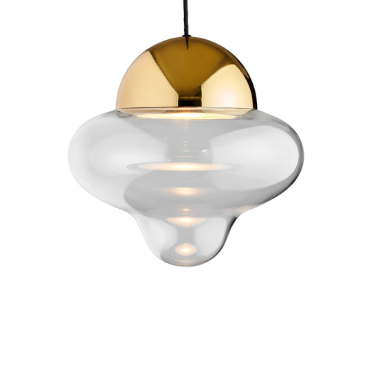 Nutty XL Clear pendant light, clear/gold • Design by Us