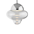 Nutty XL Clear pendant light, clear/chrome • Design by Us