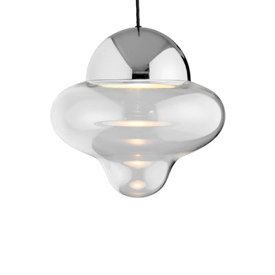 Nutty XL Clear pendant light, clear/chrome • Design by Us