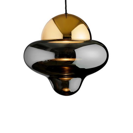 Nutty XL Smoke pendant light, smoked/gold • Design by Us