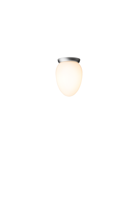 Rizzatto 171 ceiling light, satin silver / opal • NUURA