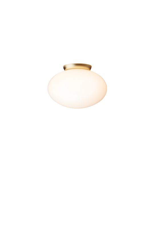 Rizzatto 301 ceiling light, satin brass / opal • NUURA