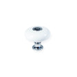 Skagen white porcelain knob with chrome-plated base • Chr. Jørgensen