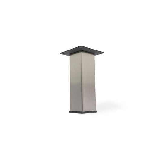 Square furniture legs in brushed steel, 120 mm – set of 4