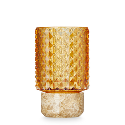 Sons of Marble Hurricane tealight holder, light brown/amber • Design by Us