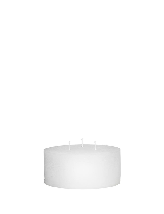 Rustic pillar candle, 15 × 7 cm – WHITE • Cozy living
