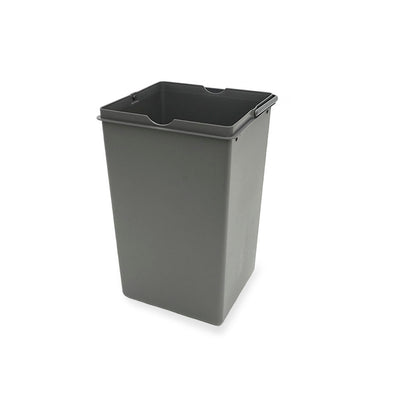 14-litre waste bin in dark grey plastic with handle