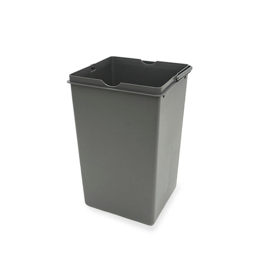 14-litre waste bin in dark grey plastic with handle